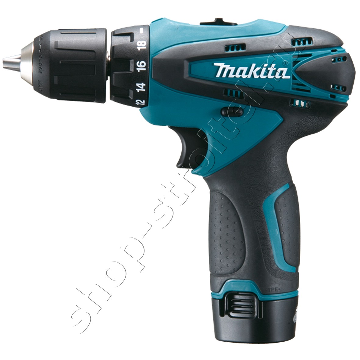 Увеличенная фотография Аккумуляторная дрель шуруповерт Makita DF330DWLE